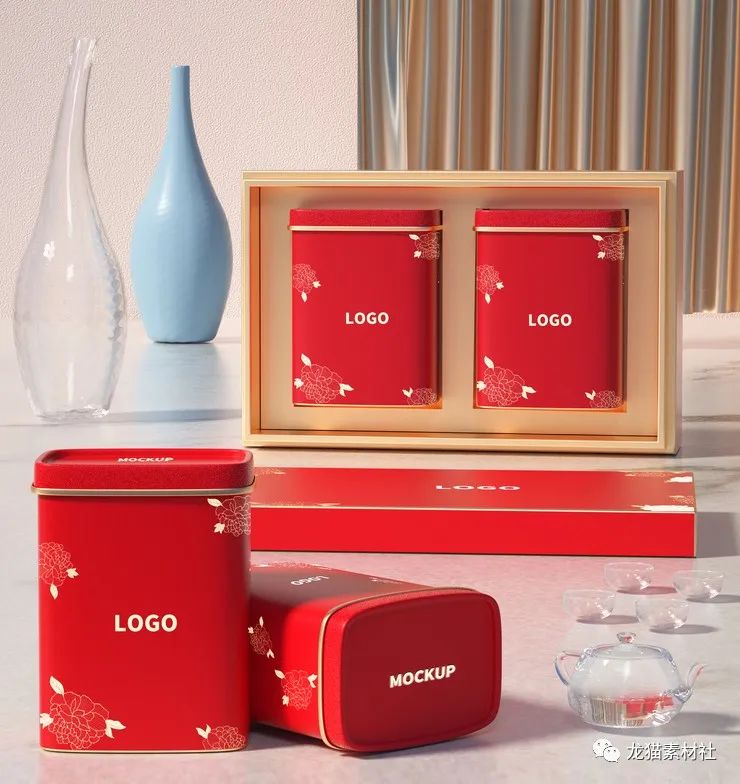 ps样机茶叶包装盒免费,免费素材茶叶包装盒展示样机