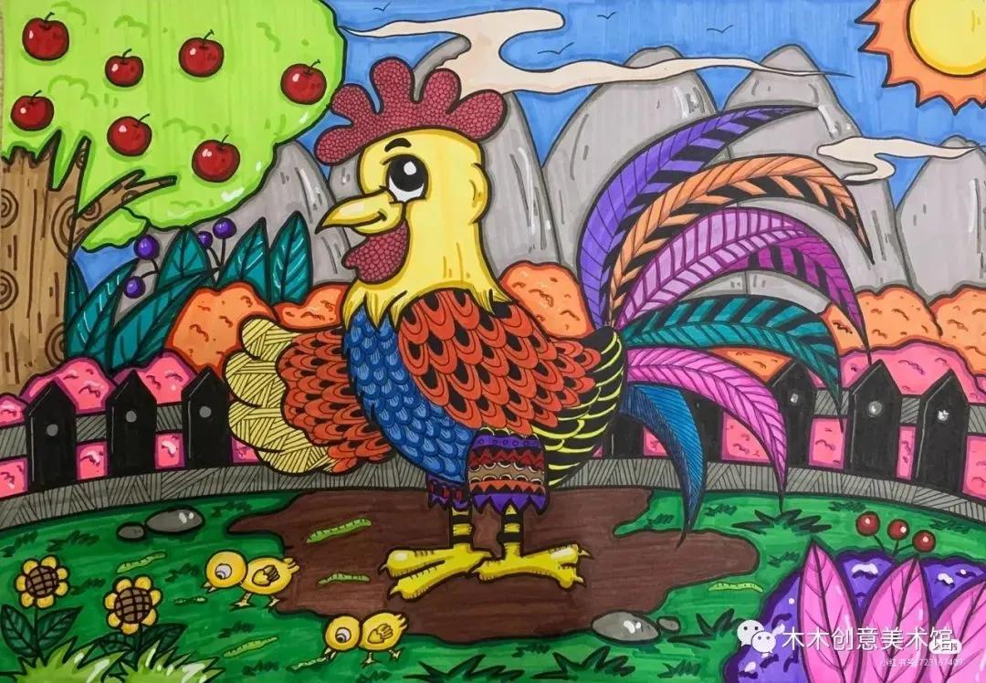 丙烯马克笔绘画可爱又简单的动物,24色马克笔绘画小动物