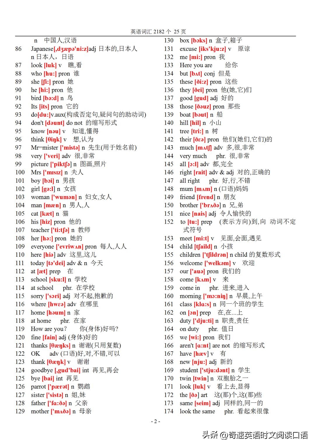 初中英语词汇表2182听写版,初中英语218个重点英语短语