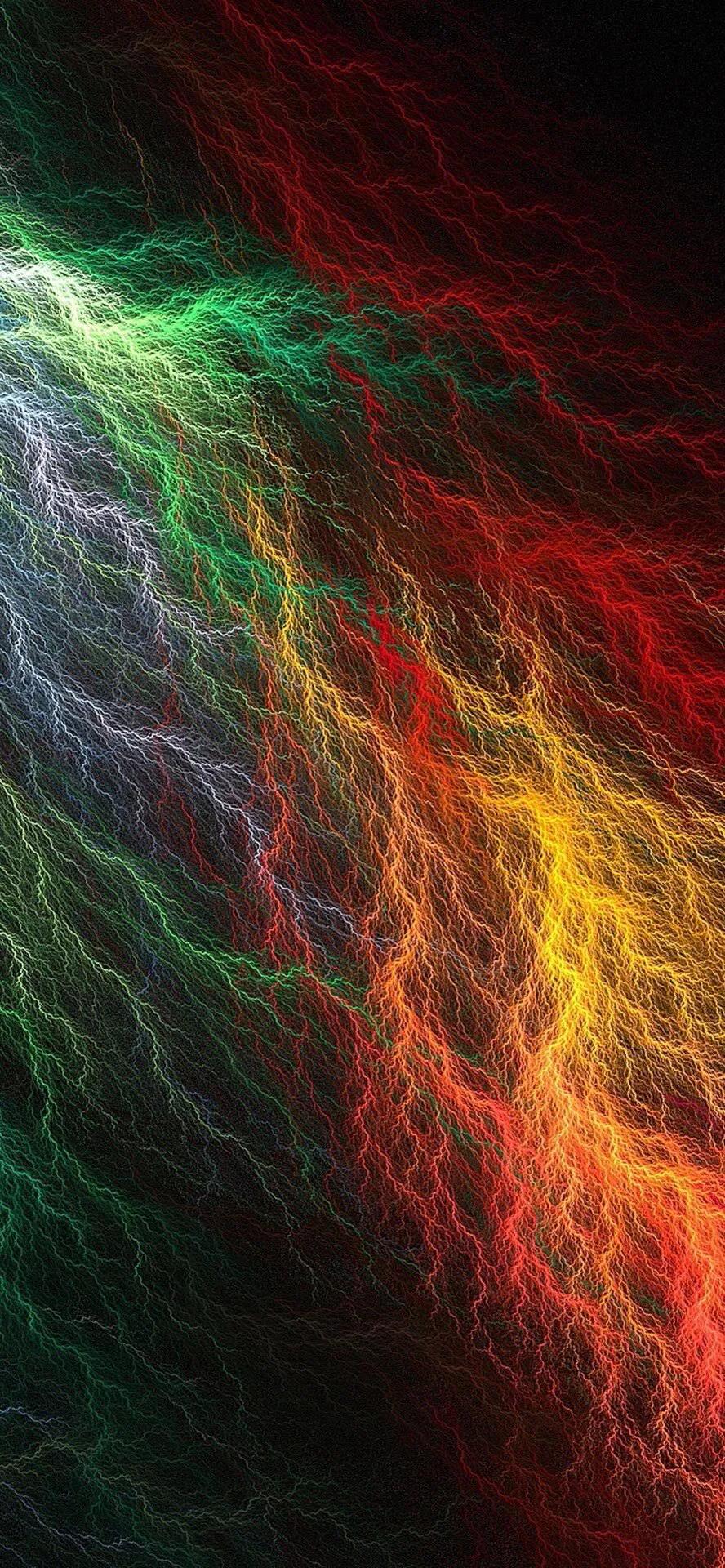 精美彩色上蓝下红壁纸,手机壁纸彩色粉末