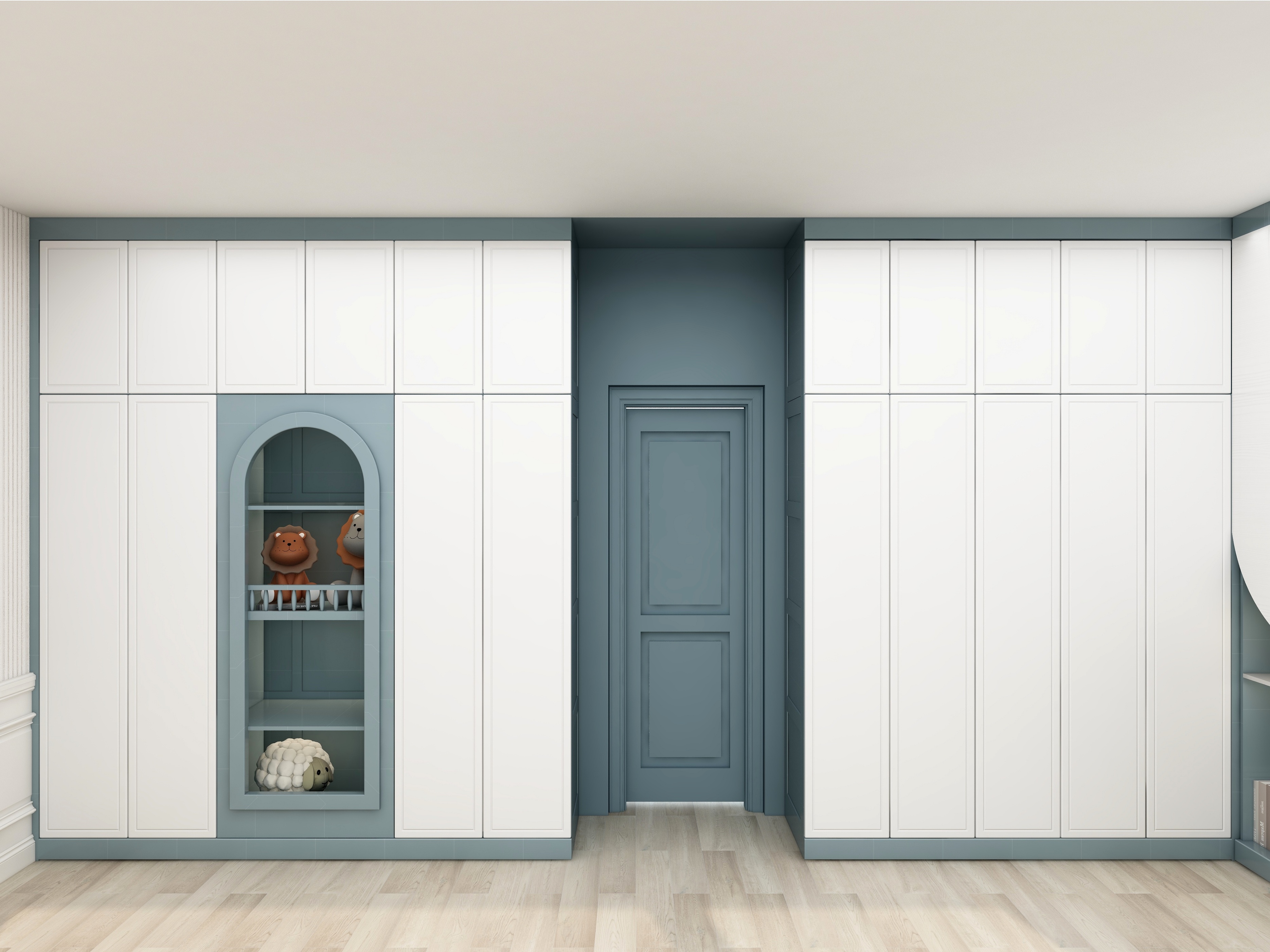 儿童房书柜装修效果图简欧风格,崇川区简欧风格儿童房效果图