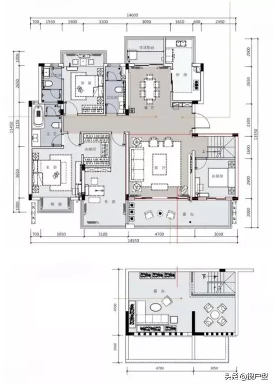 轻复式装修,顶级轻奢复式户型