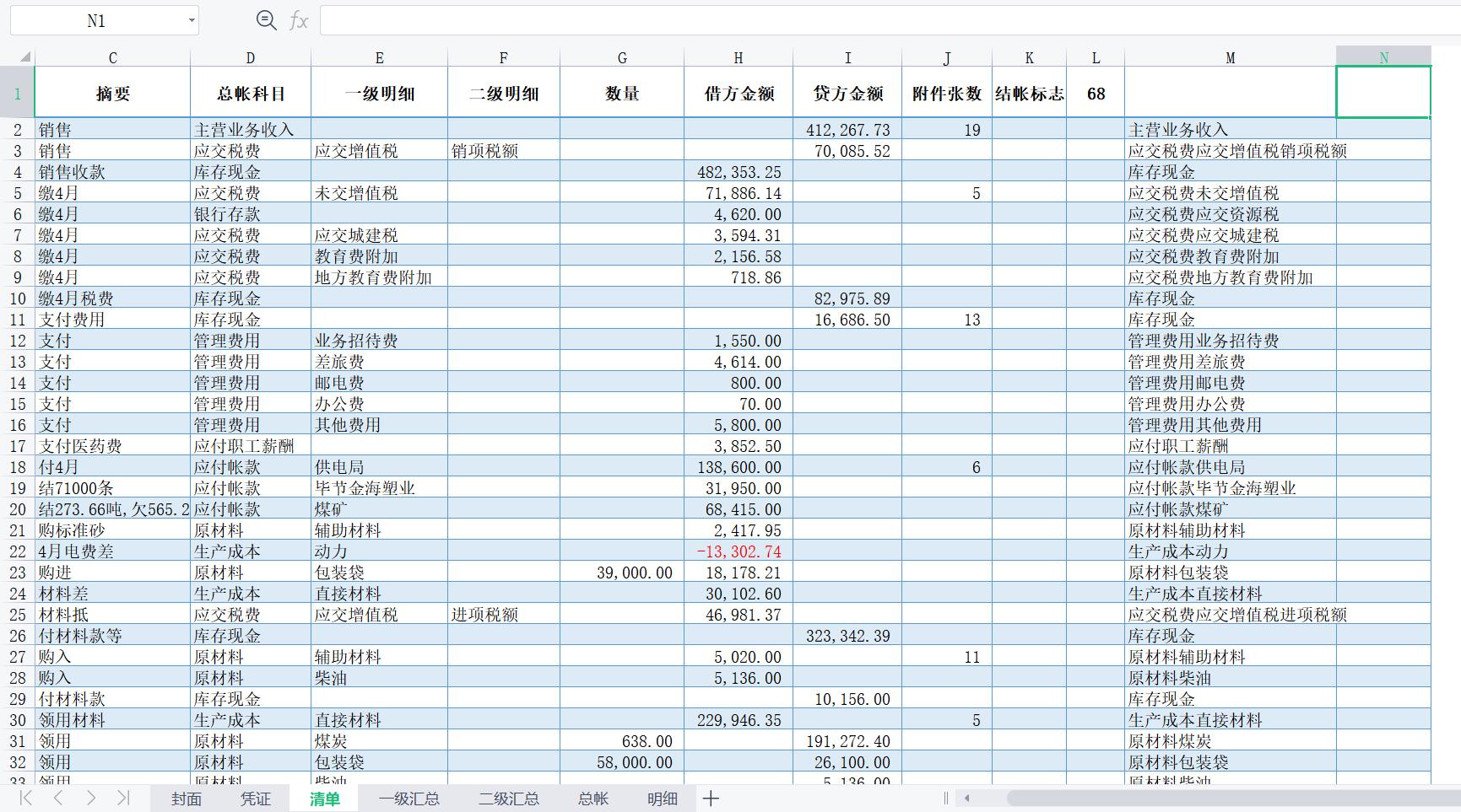 找到一份10年前财务做账系统，虽然是表格编制的，但不比软件差