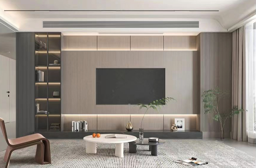 有门的电视背景墙最新设计,电视背景墙怎么设计既经济又好看