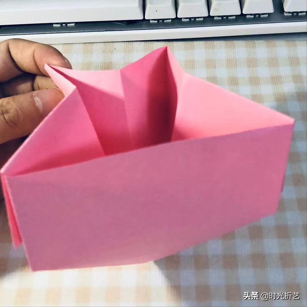 手工折纸纸盒抽抽乐,折纸纸盒教程