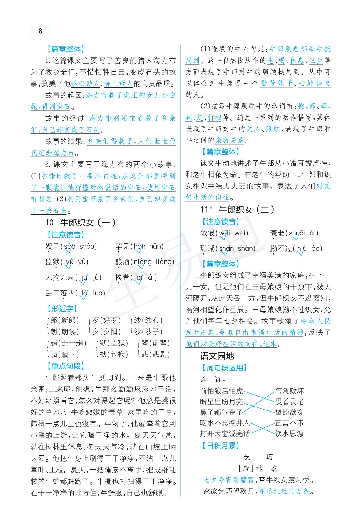 小学语文五年级复习重点归纳大全,小学5年级语文上册知识重点