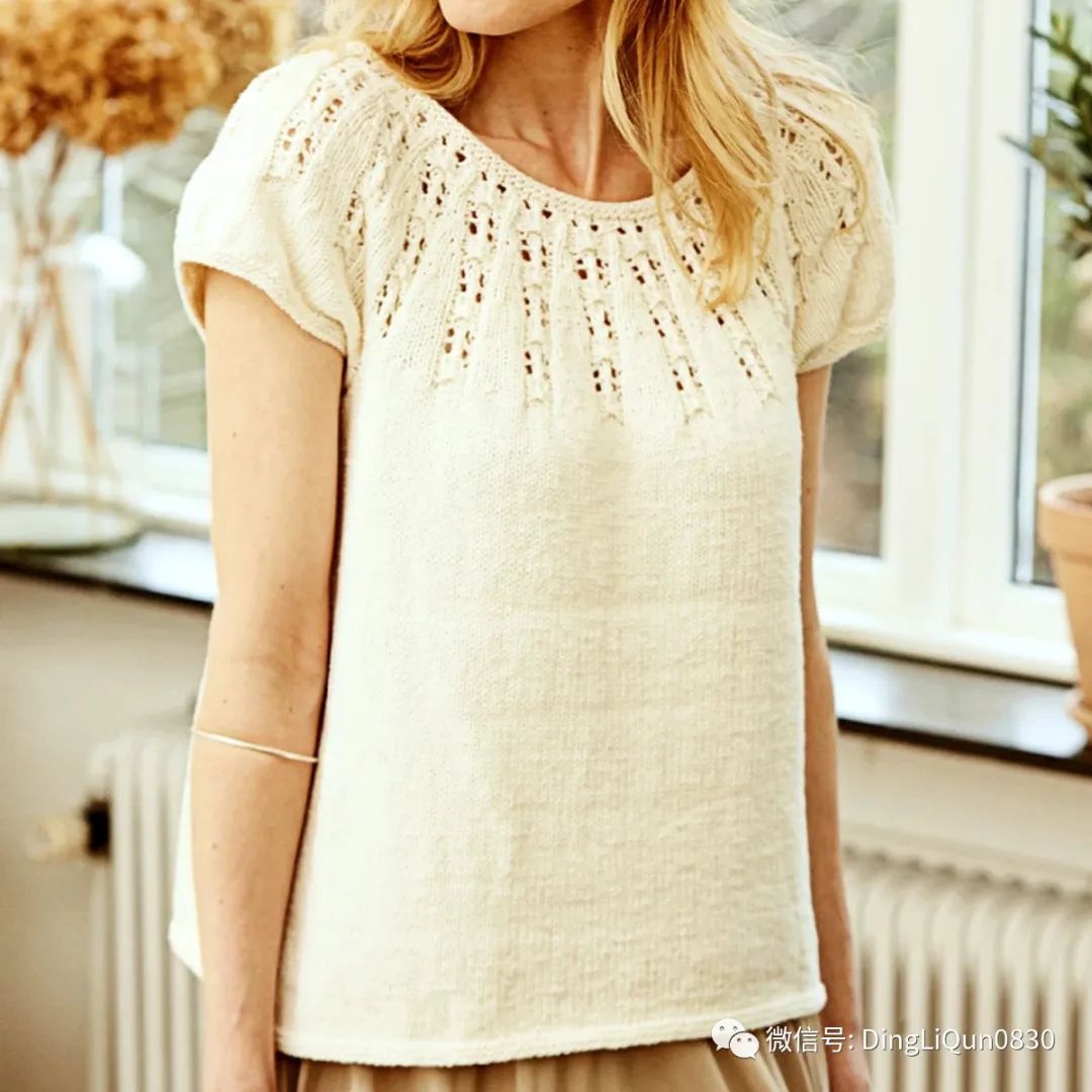 夏天针织背心最新款式教程,蕾丝背心短袖编织图解