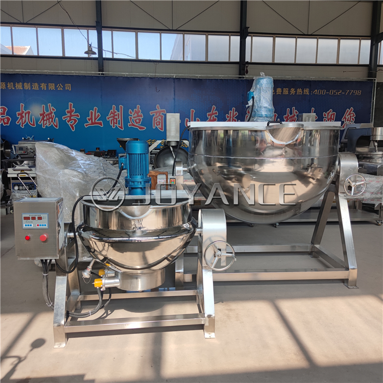 带搅拌蒸汽夹层锅,商用蒸汽夹层锅