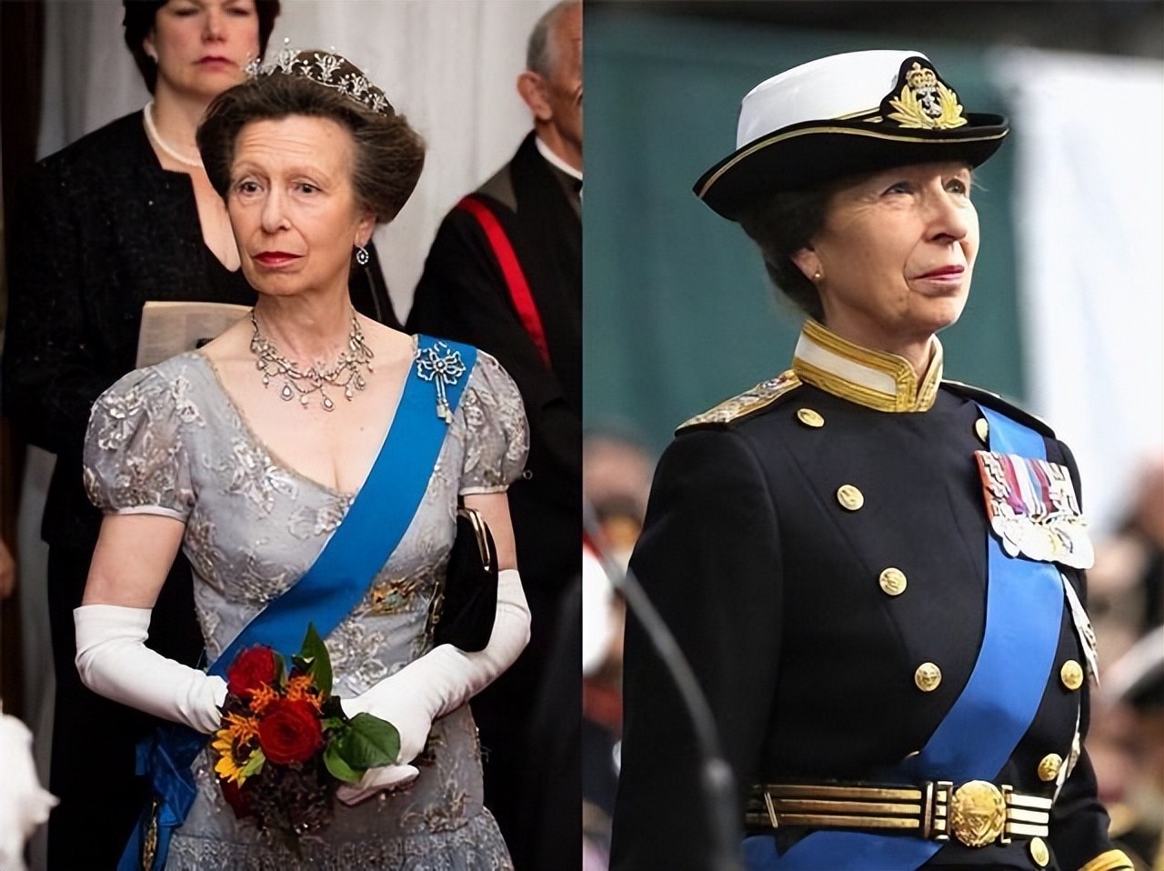 安妮公主向女王行屈膝礼,安妮公主给女王灵柩行屈膝礼