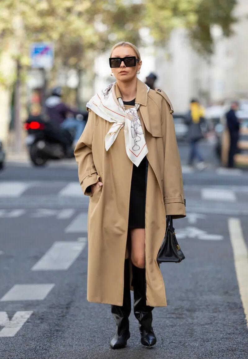 女性丝巾的时尚打法,女人的高档洋气的丝巾