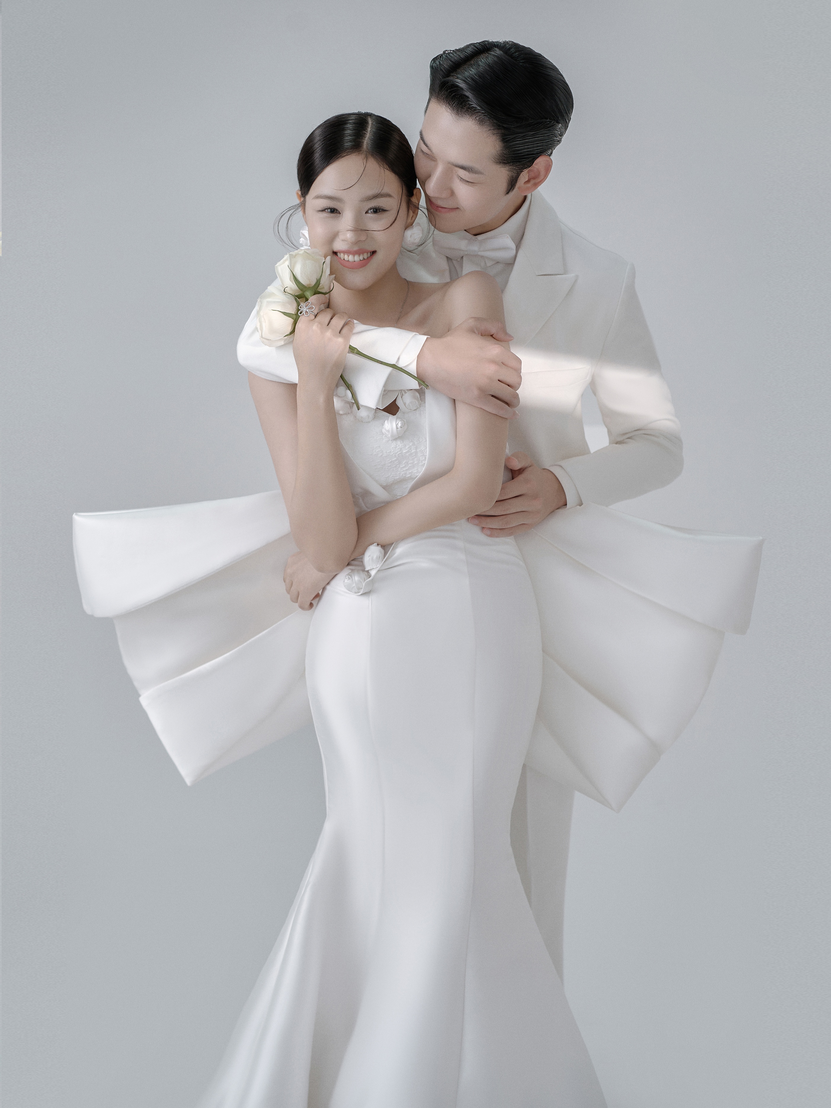 唯美韩式简约时尚风格婚纱照,韩式光影婚纱照