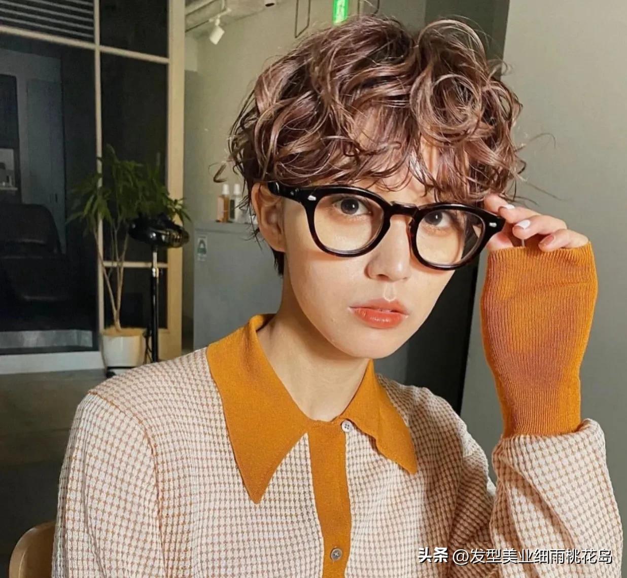 短发烫发超飒,超飒超短烫发