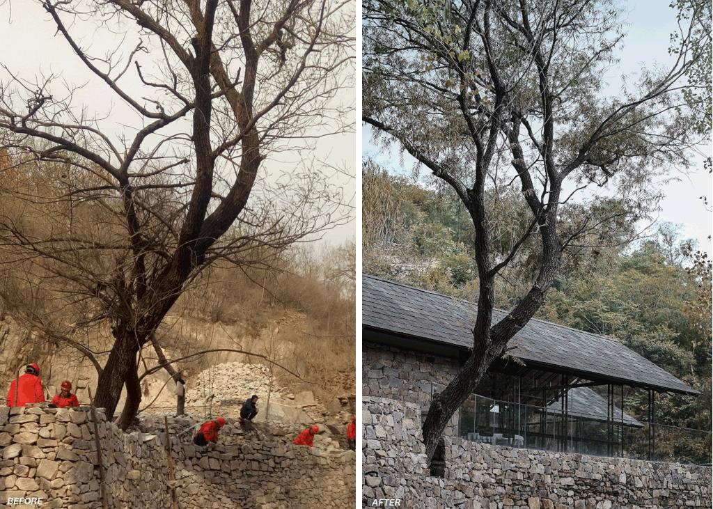 农村自建石头房,农村深山石头房