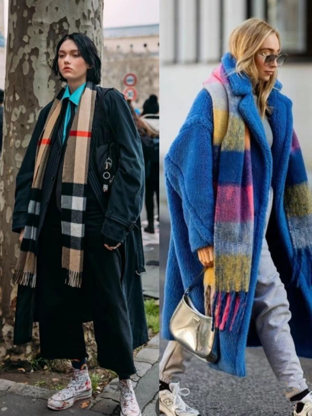 4种围巾系法秋冬超实用1分钟学会,围巾女2022年秋冬围巾