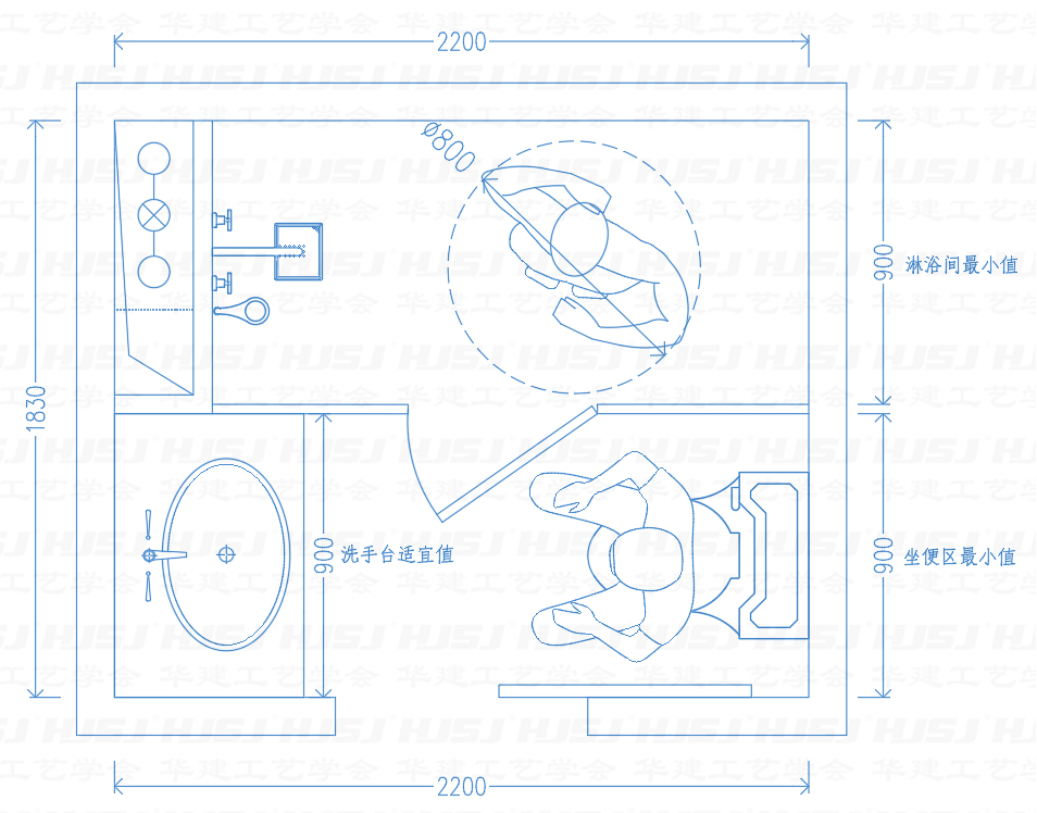 1m*2m卫生间设计图,1m*2m卫生间设计