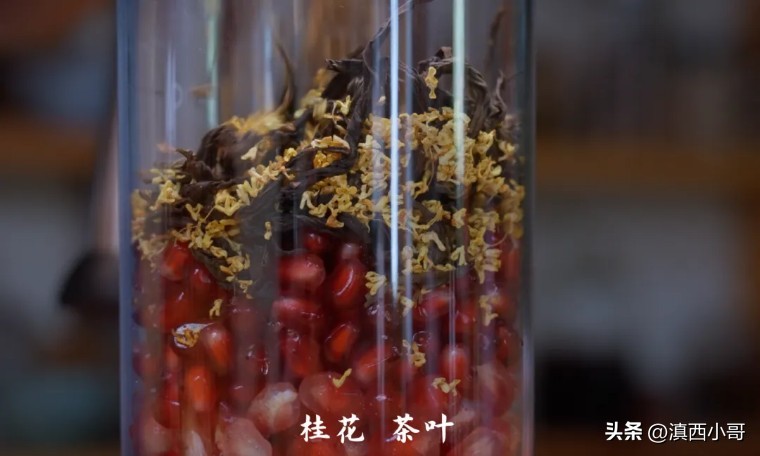 美丽的红宝石石榴,一席一果