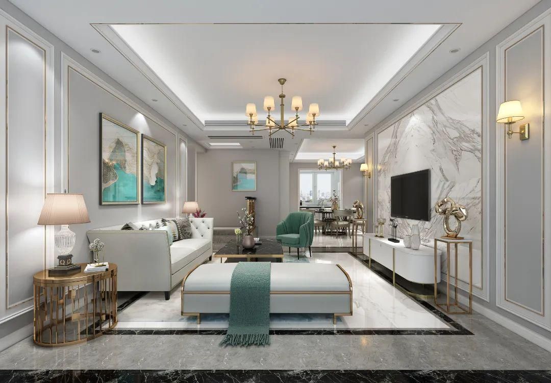 小三室2022装修风格现代简约轻奢,大平层装修风格大全2022新款