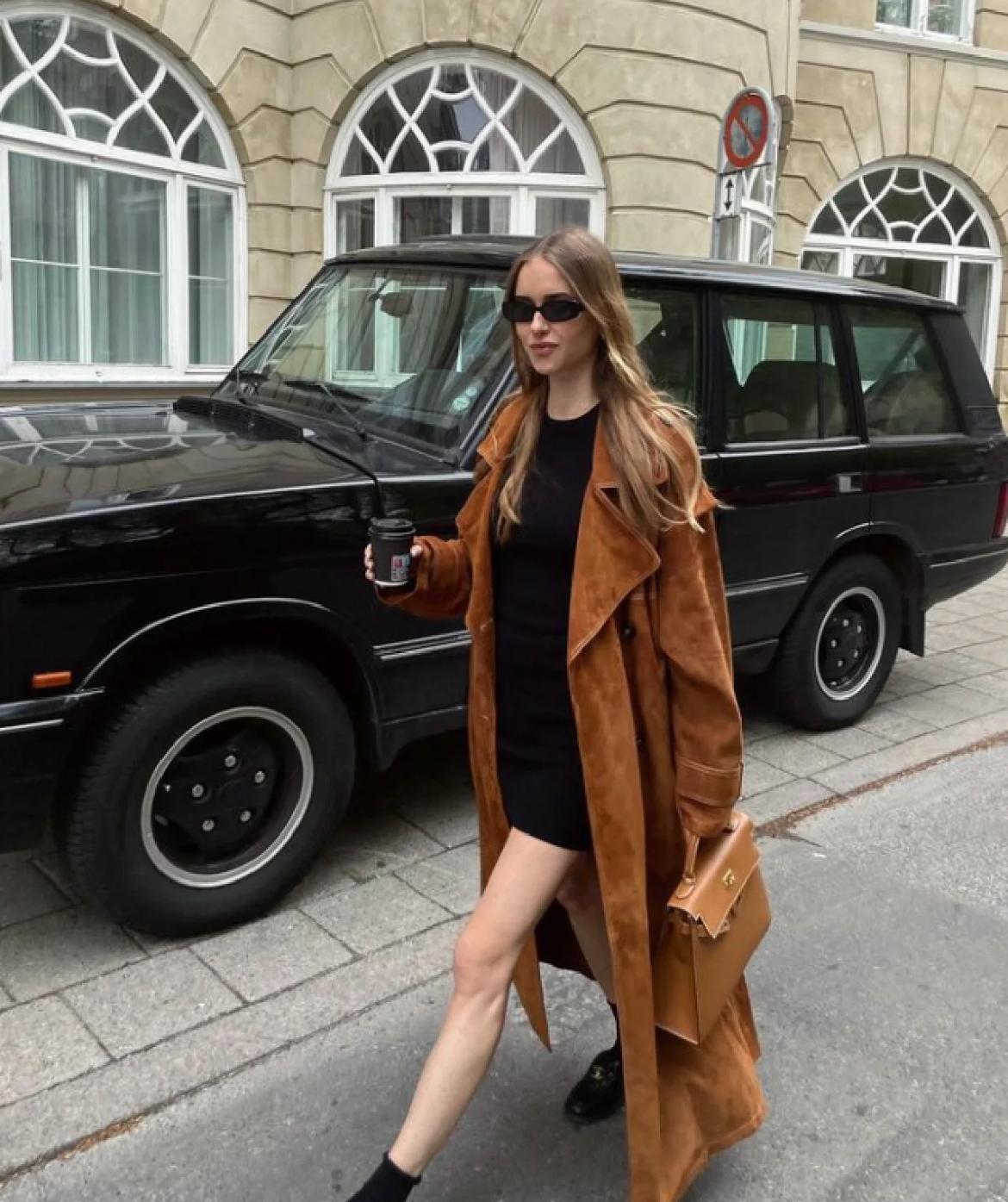 麂皮绒短外套穿搭,麂皮外套复古穿搭