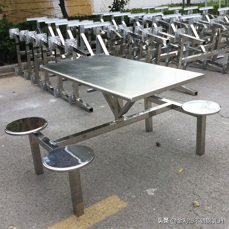 兴顺隆不锈钢折叠餐桌厂电话,餐厅不锈钢桌椅生产厂家