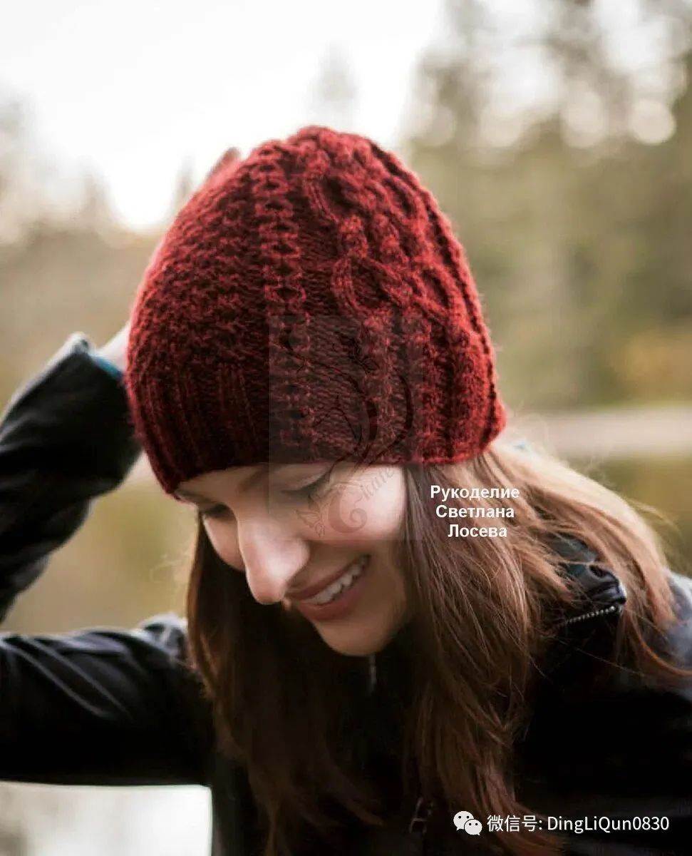 针织新款树叶贝雷帽披肩,贵妇人披肩配的贝雷帽编织教程
