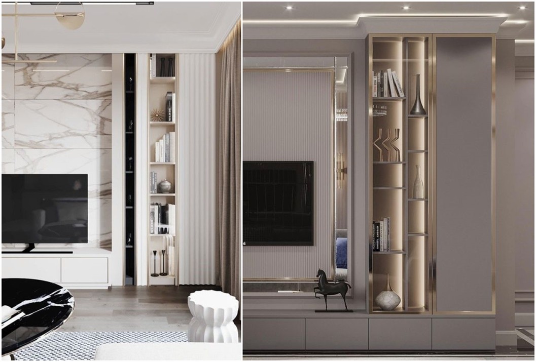 装修师傅不建议做悬空电视柜,电视旁边装饰柜做多深比较好