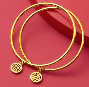 五十岁适合戴哪种款式黄金手镯,结婚黄金手镯选什么样的款式