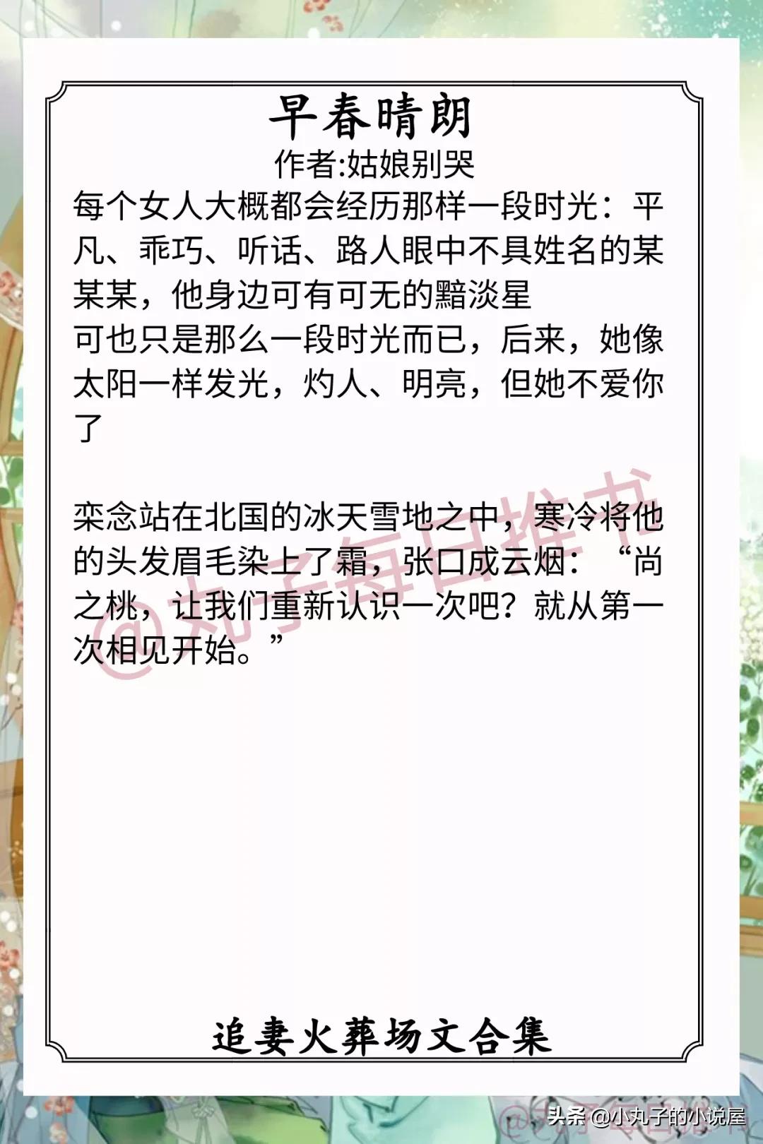 追妻火葬场文先虐后甜推荐,追妻火葬场虐文现言推荐