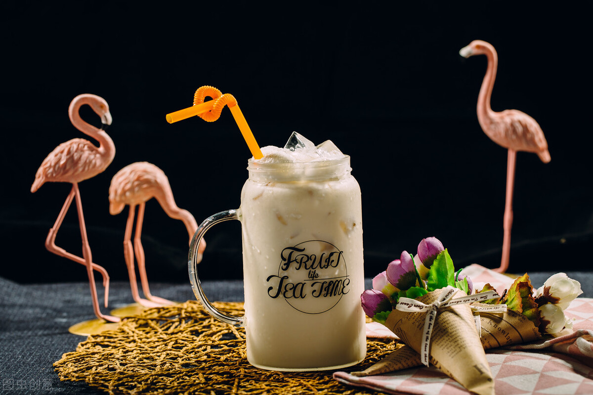 日本珍珠奶茶配方,台湾金箔玫瑰珍珠奶茶