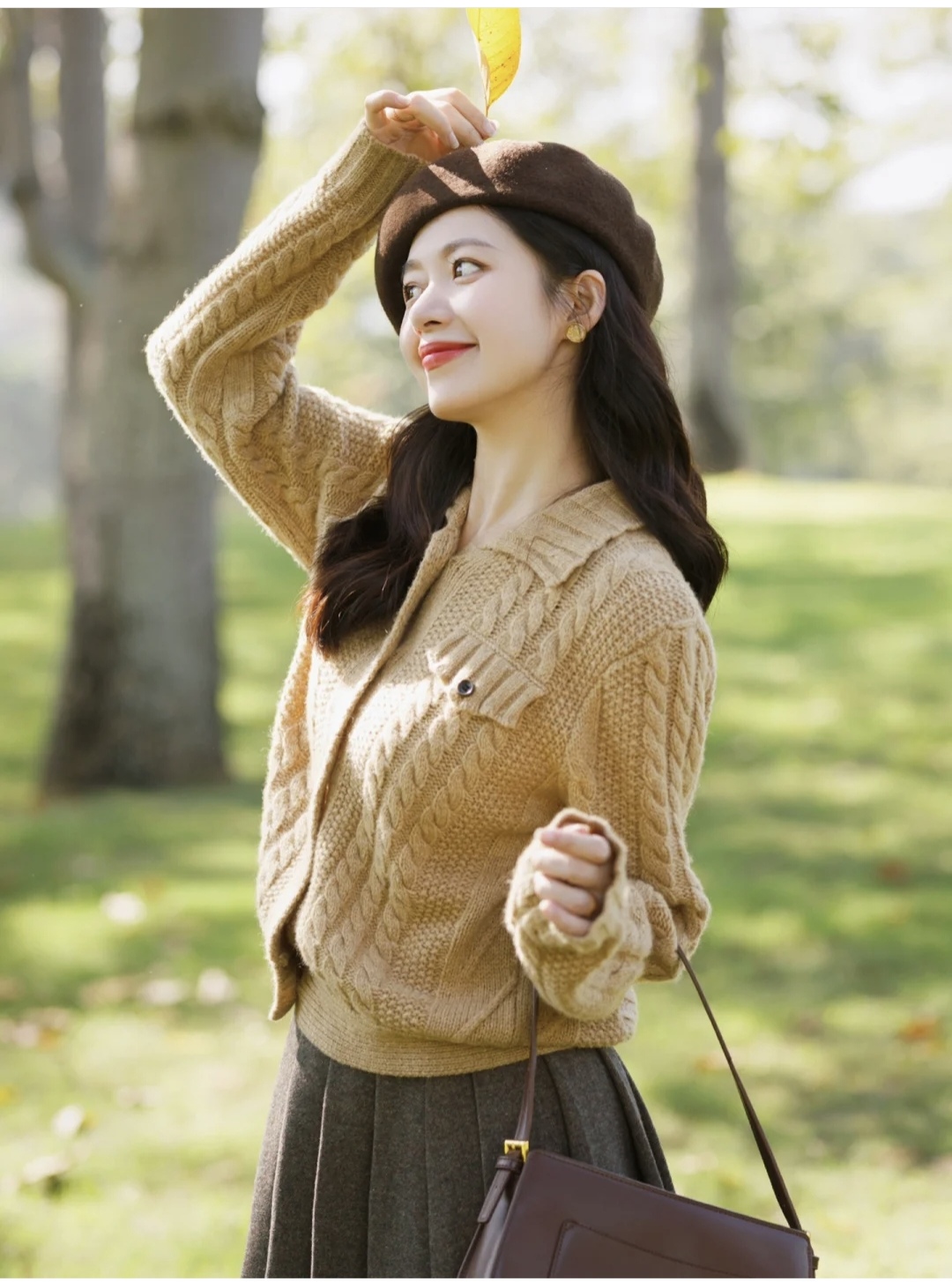 毛衣半身裙穿搭冬季图片,毛衣半身裙穿搭秋冬中长款维语版