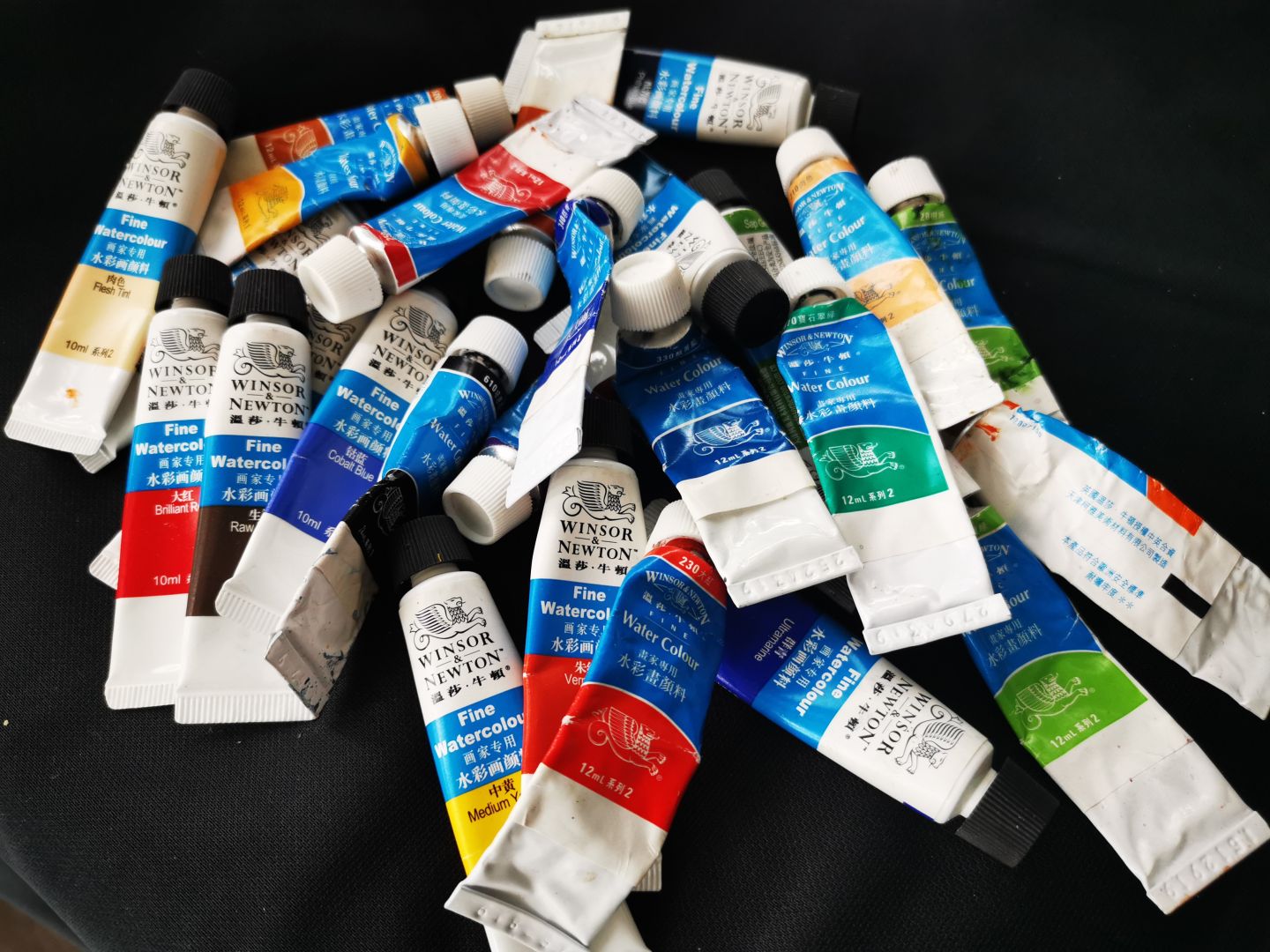 初学者水彩颜料24色水彩工具套装,水彩颜料36色固体水彩套装