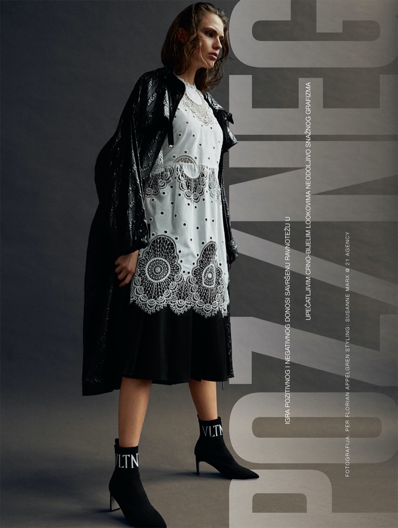 德国超模安娜·米拉（AnnaMilaGuyenz）拍摄的时尚杂志