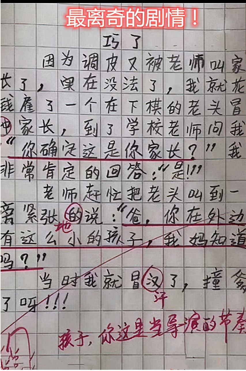 小学生作文《我的小姨》走红，个人隐私被泄露，小姨气地追着打