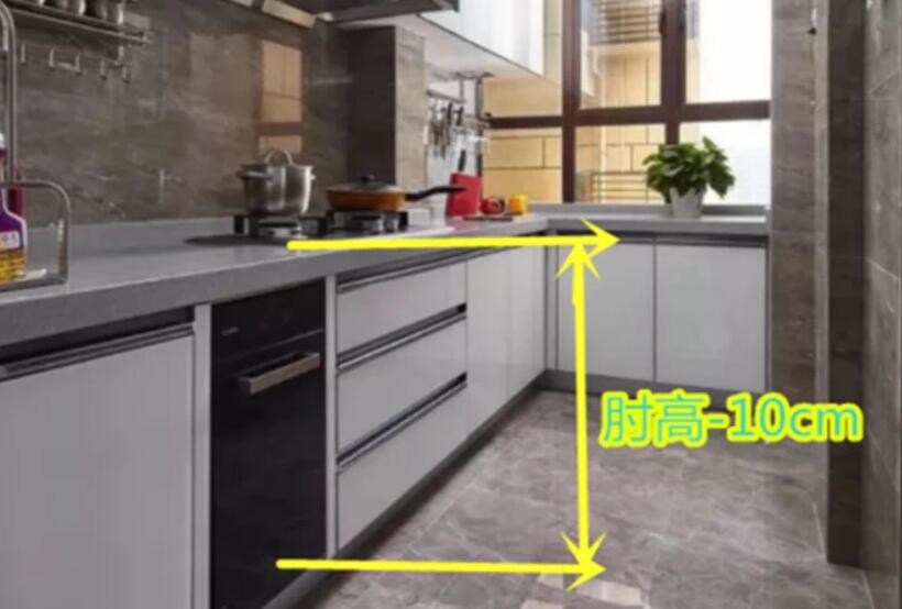 u型橱柜一边宽一边窄的尺寸设计,橱柜设计最合理的尺寸