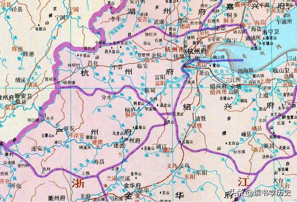 杭州历史地图高清版大图,浙江省地图杭州市地图高清版大图