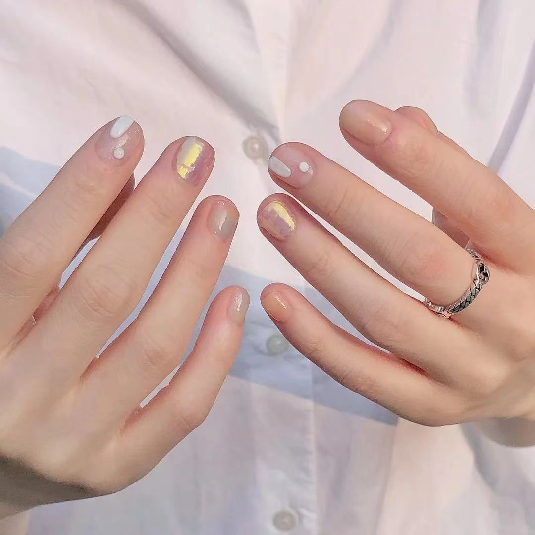 过年短指甲美甲图片大全,短指甲做长美甲疼吗