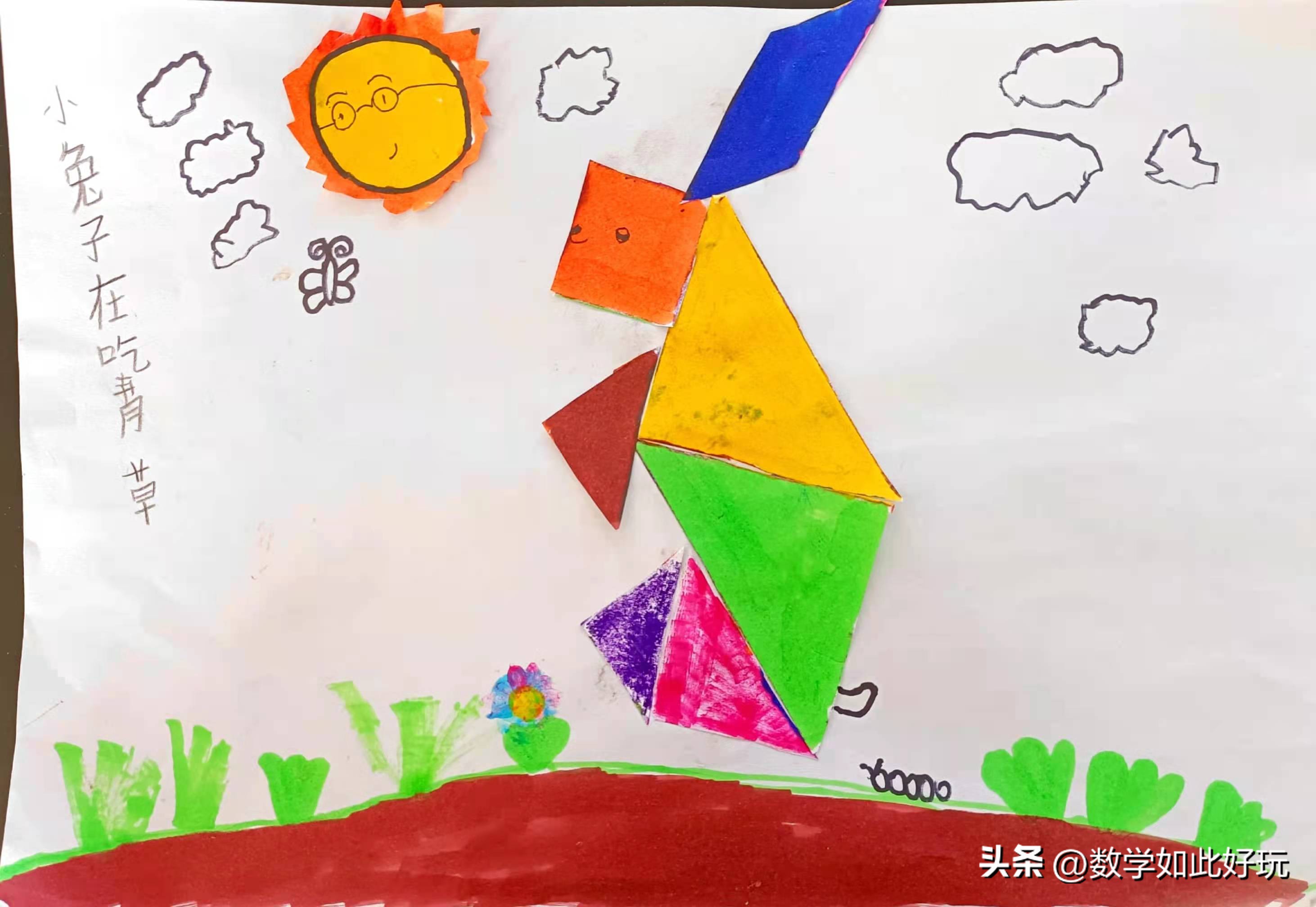 用真正的七巧板拼创意图画讲故事,玩转七巧板创意画可打印