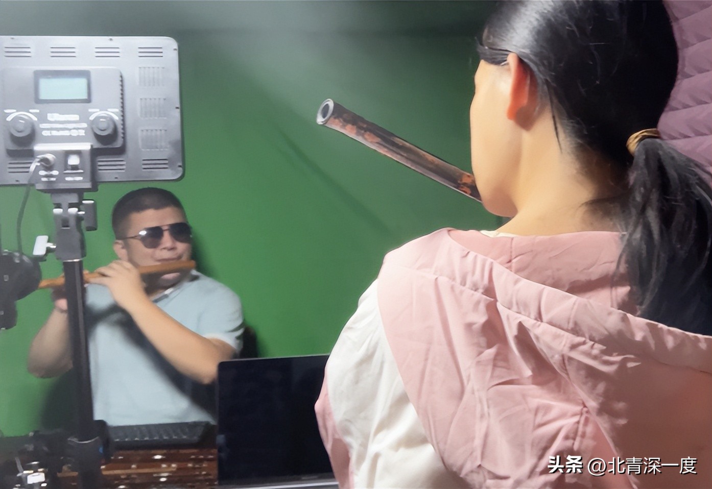 盲人竹笛演奏家谭伟海演奏,盲人竹笛演奏家