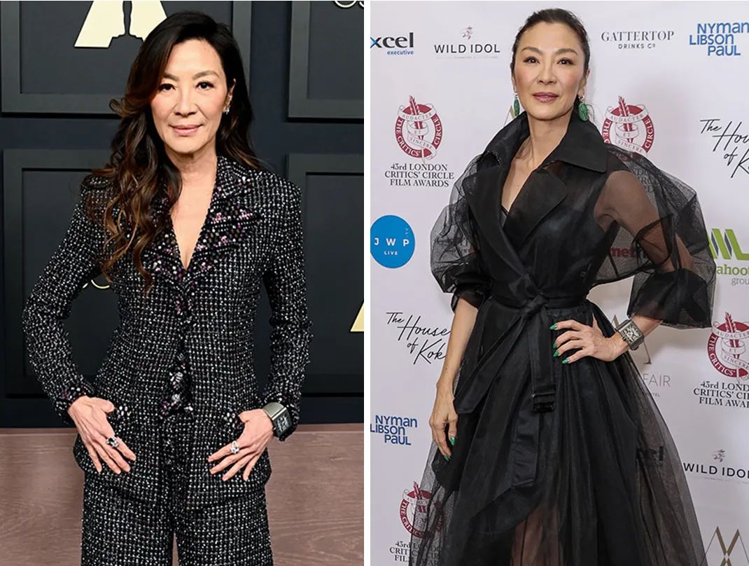 杨紫琼巴黎赏秀与未婚夫出席活动,杨紫琼霸气金球奖