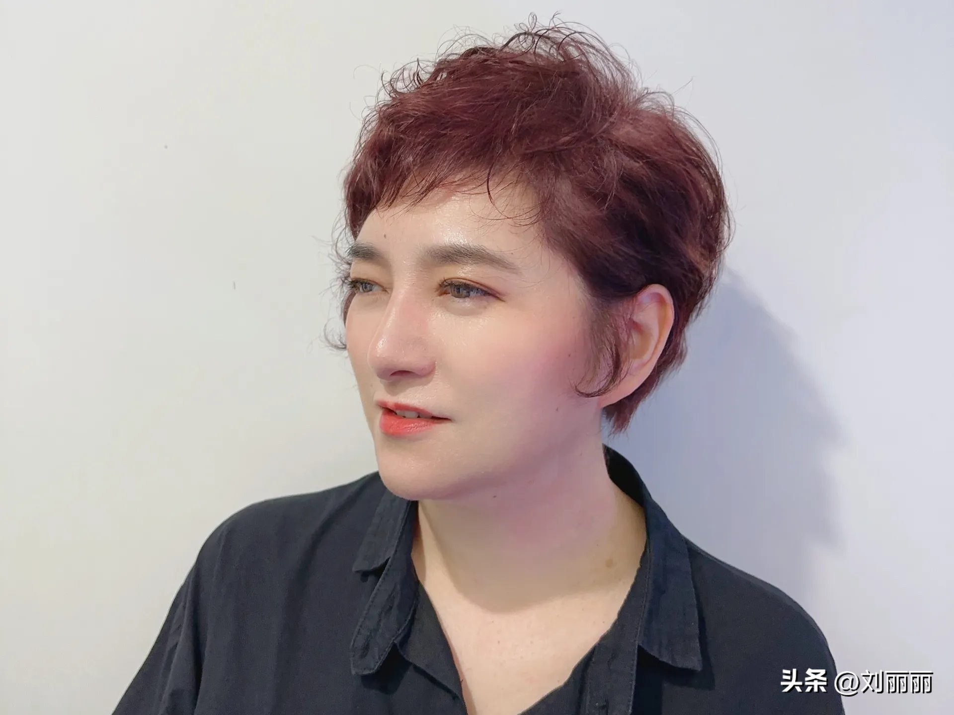 适合菱形脸锁骨纹理烫女免打理,纹理烫短发减龄发型图片