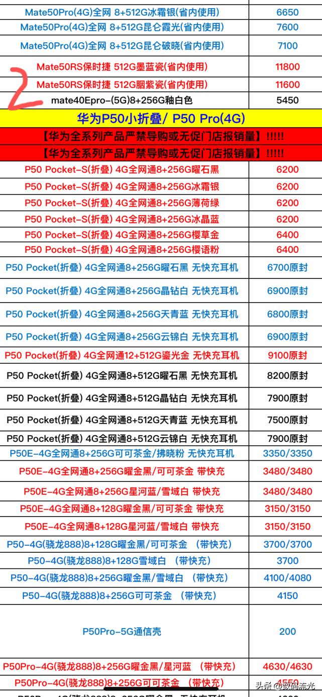 华为手机进货价一览表2025,华为手机进货价是多少