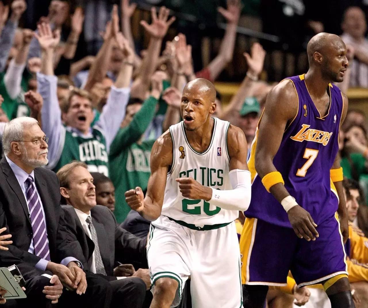 08年凯尔特人夺冠，皮尔斯21+4+6，那么加内特雷阿伦什么表现？