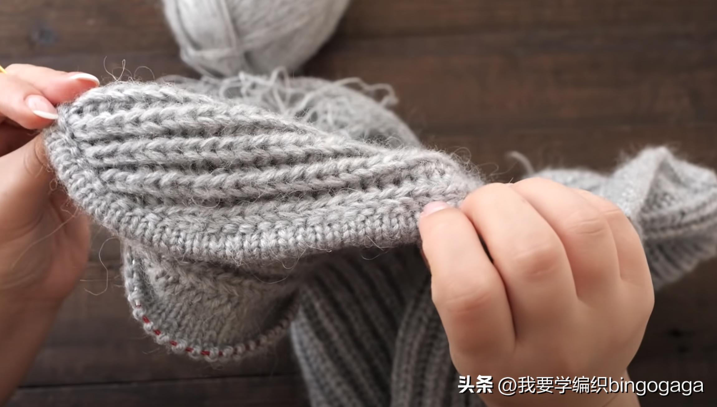 新款兔耳帽风雪帽编织教程,半檐冬季保暖帽编织教程