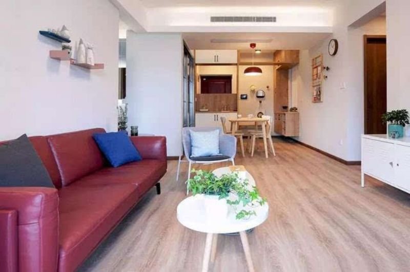 客厅整墙铁皮柜,80平米背景墙电视柜一体的效果图