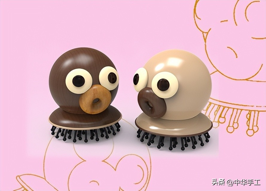 木梳简单设计图,手工木梳设计