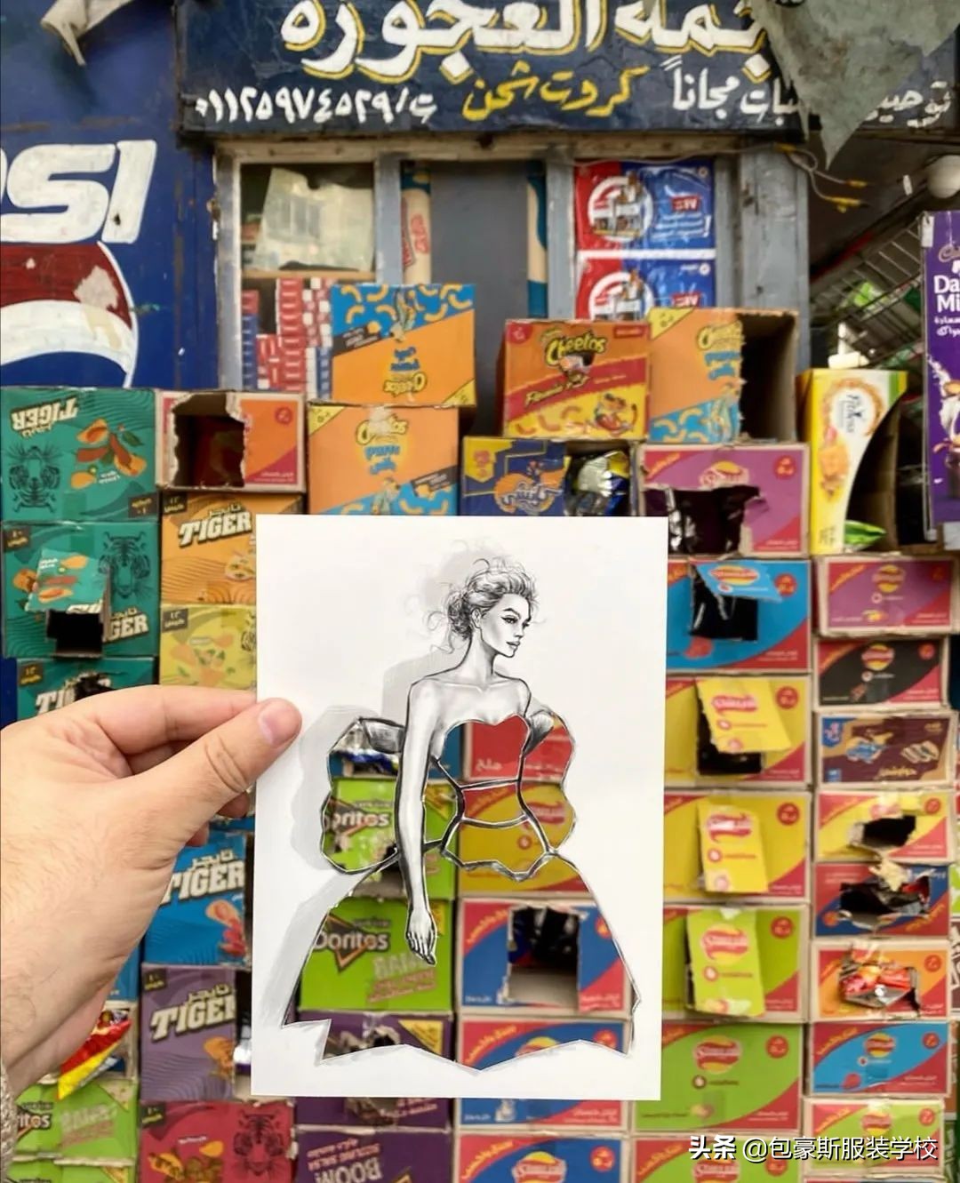 国际时尚插画师插画作品欣赏图文,创意插画古埃及