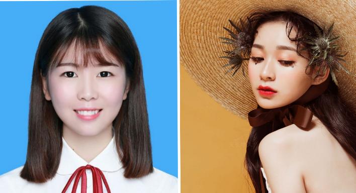 大学生艺术照欣赏,大学生艺术照和一寸照对比