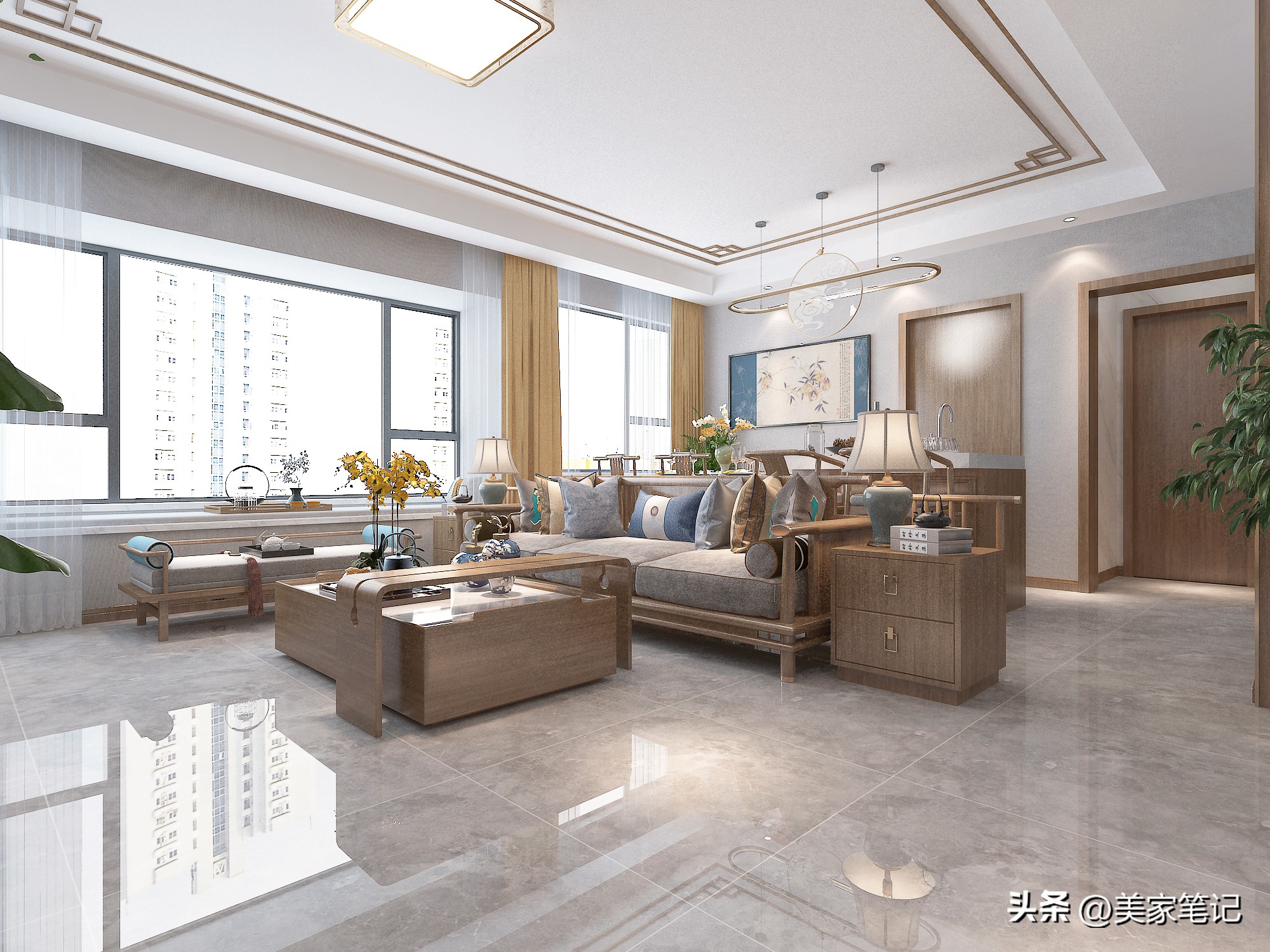 90平米原木玄关效果图,原木风格治愈系玄关