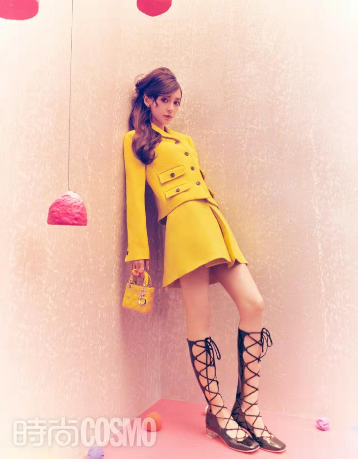 baby复古化妆,baby粉色连衣裙造型图片