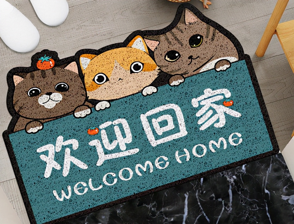 创意图案地垫,可裁剪入户创意地垫