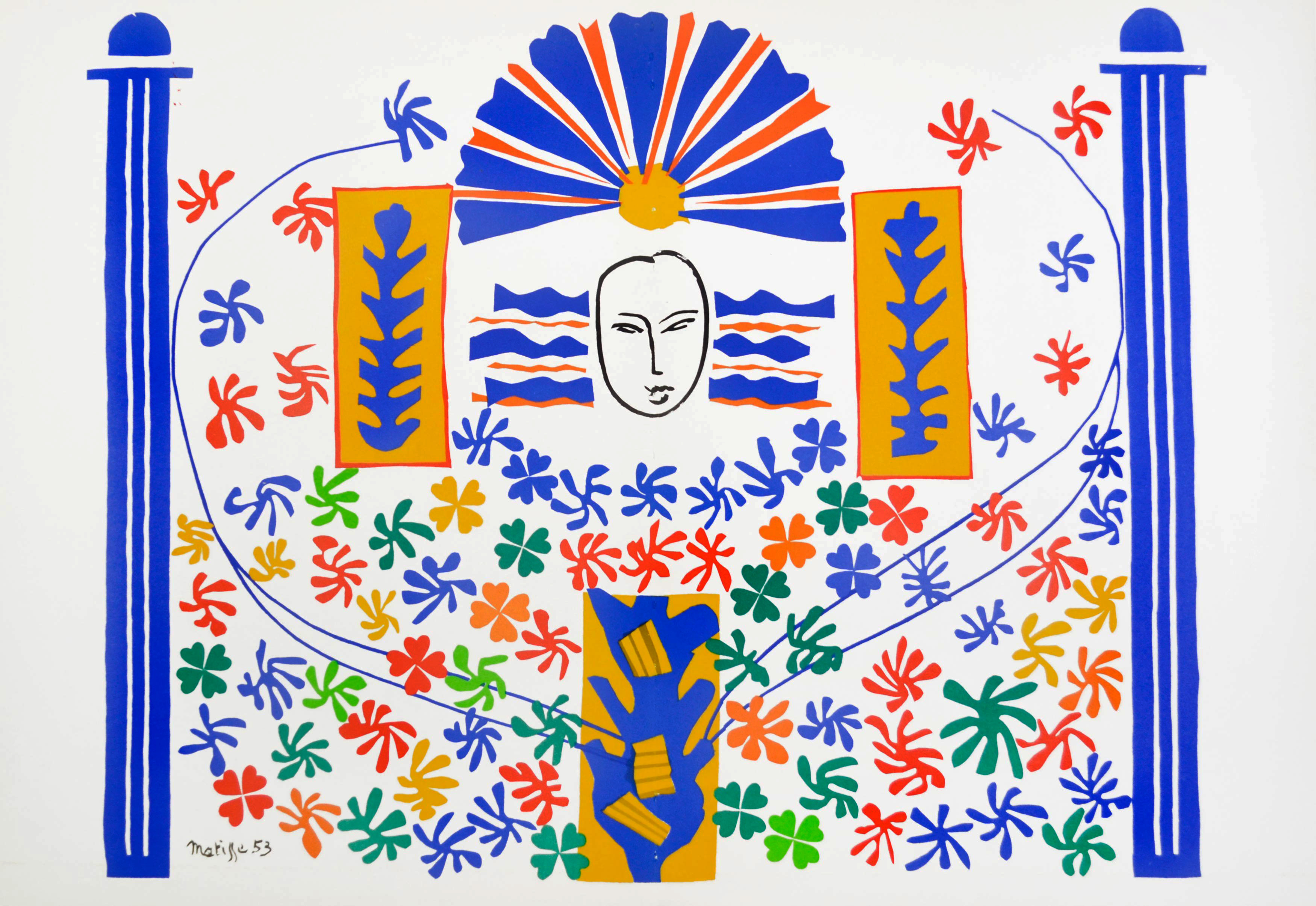 怎么画亨利马蒂斯这个人,亨利马蒂斯剪纸